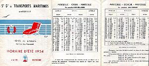 SGTM - Horaires 1954